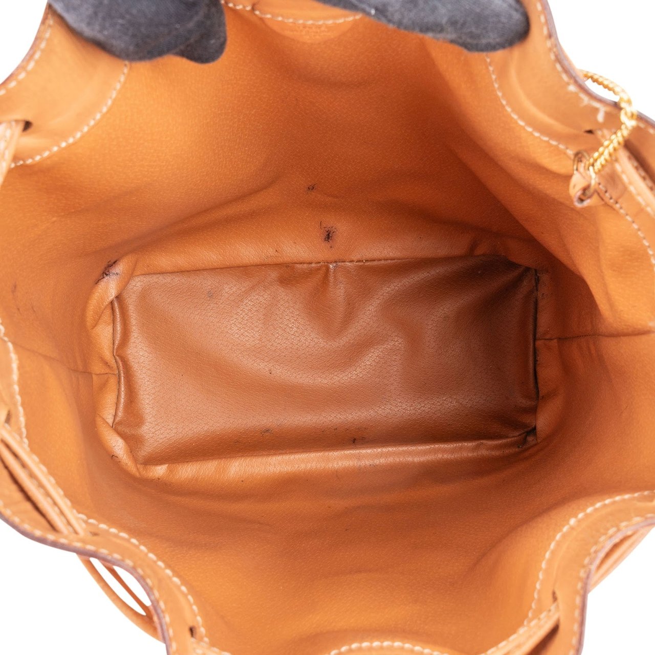 Celine Celine Maccadam Monogram Drawstring Bucket Shoulder Bag Bruin