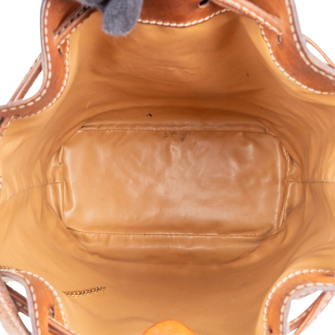 Celine Celine Macadam Canvas Drawstring Bucket Shoulder Bag Bruin