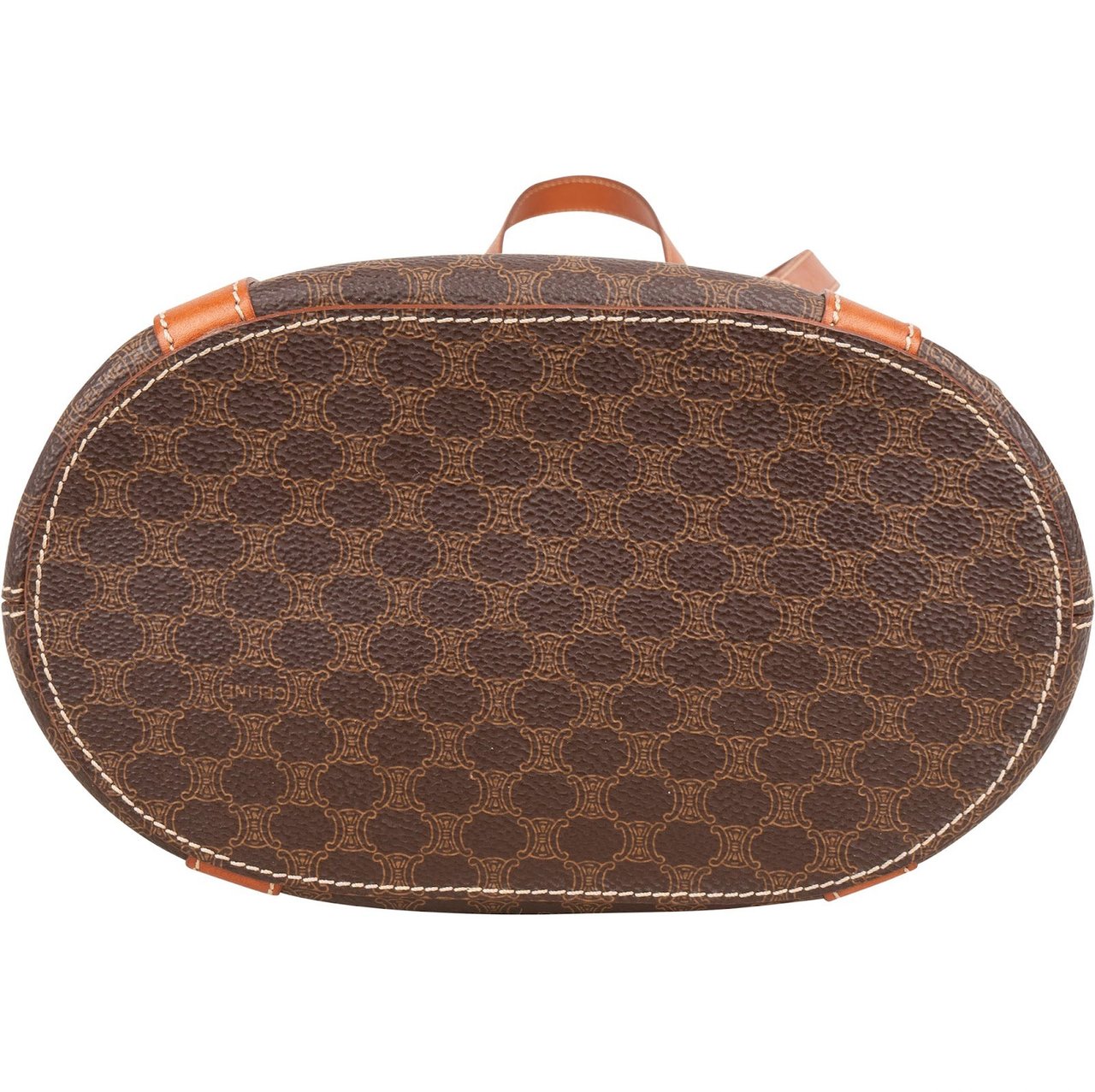 Celine Celine Macadam Monogram Canvas Vertical Shoulder Bag Bruin