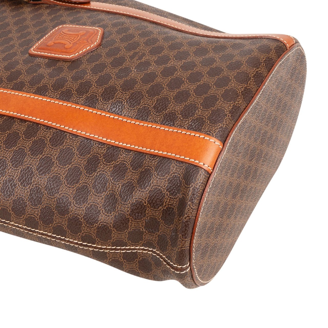 Celine Celine Macadam Monogram Canvas Vertical Shoulder Bag Bruin