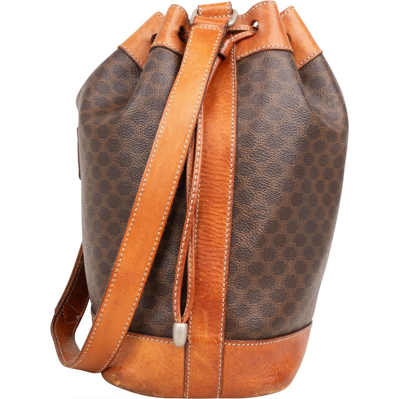 Celine Celine Macadam Monogram Bucket Shoulder Bag Bruin