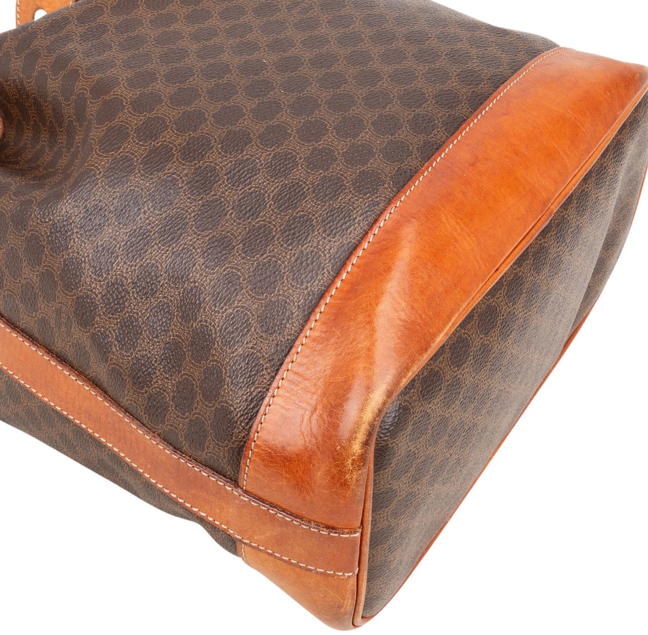 Celine Celine Macadam Monogram Bucket Shoulder Bag Bruin