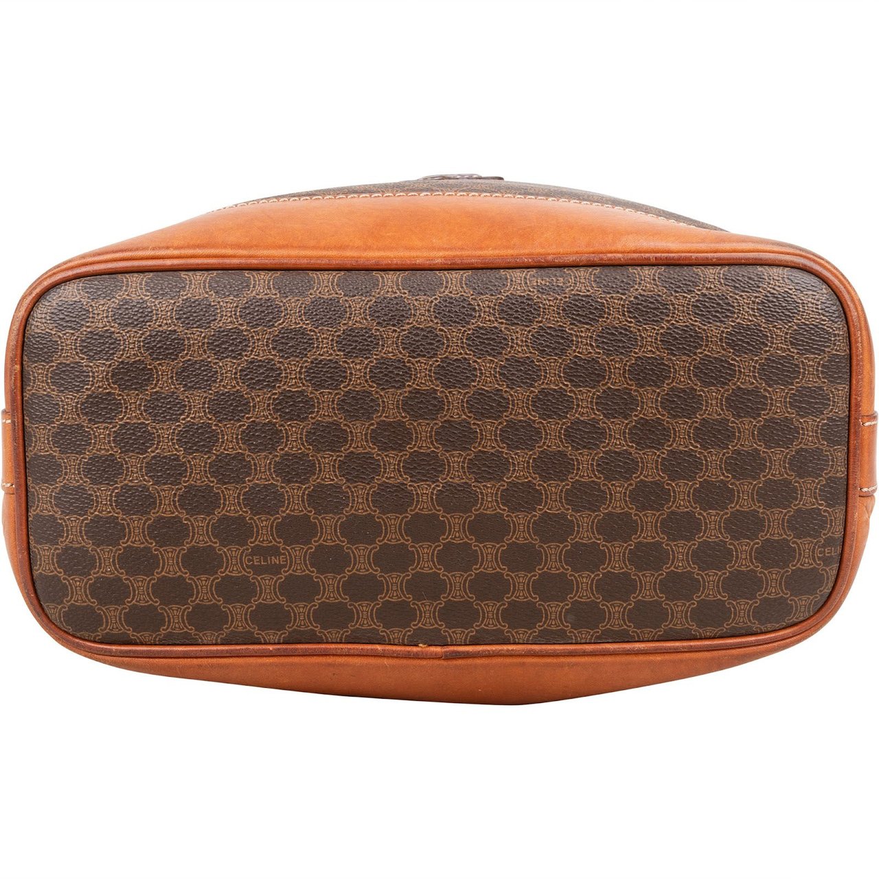 Celine Celine Macadam Monogram Bucket Shoulder Bag Bruin