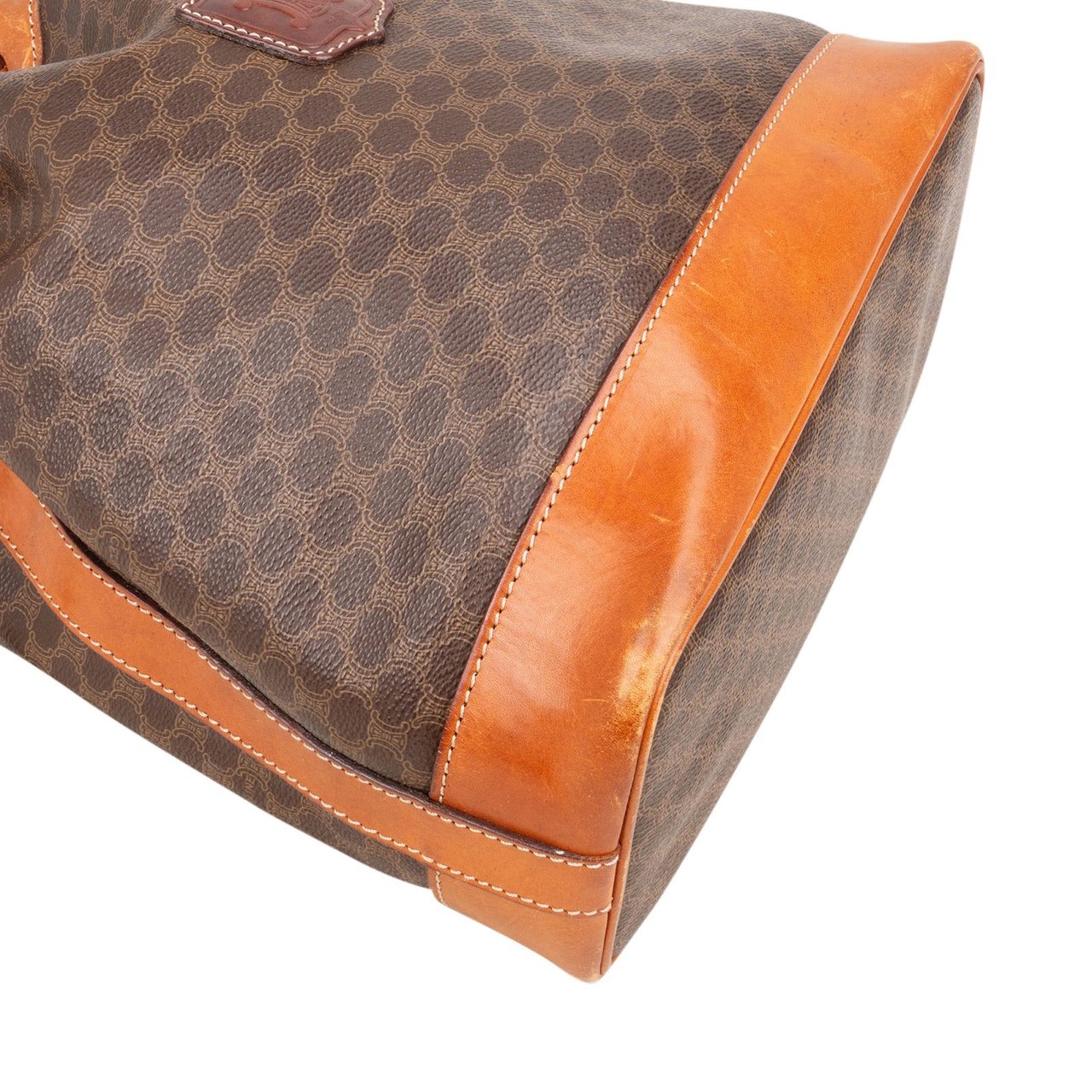 Celine Celine Macadam Monogram Bucket Shoulder Bag Bruin