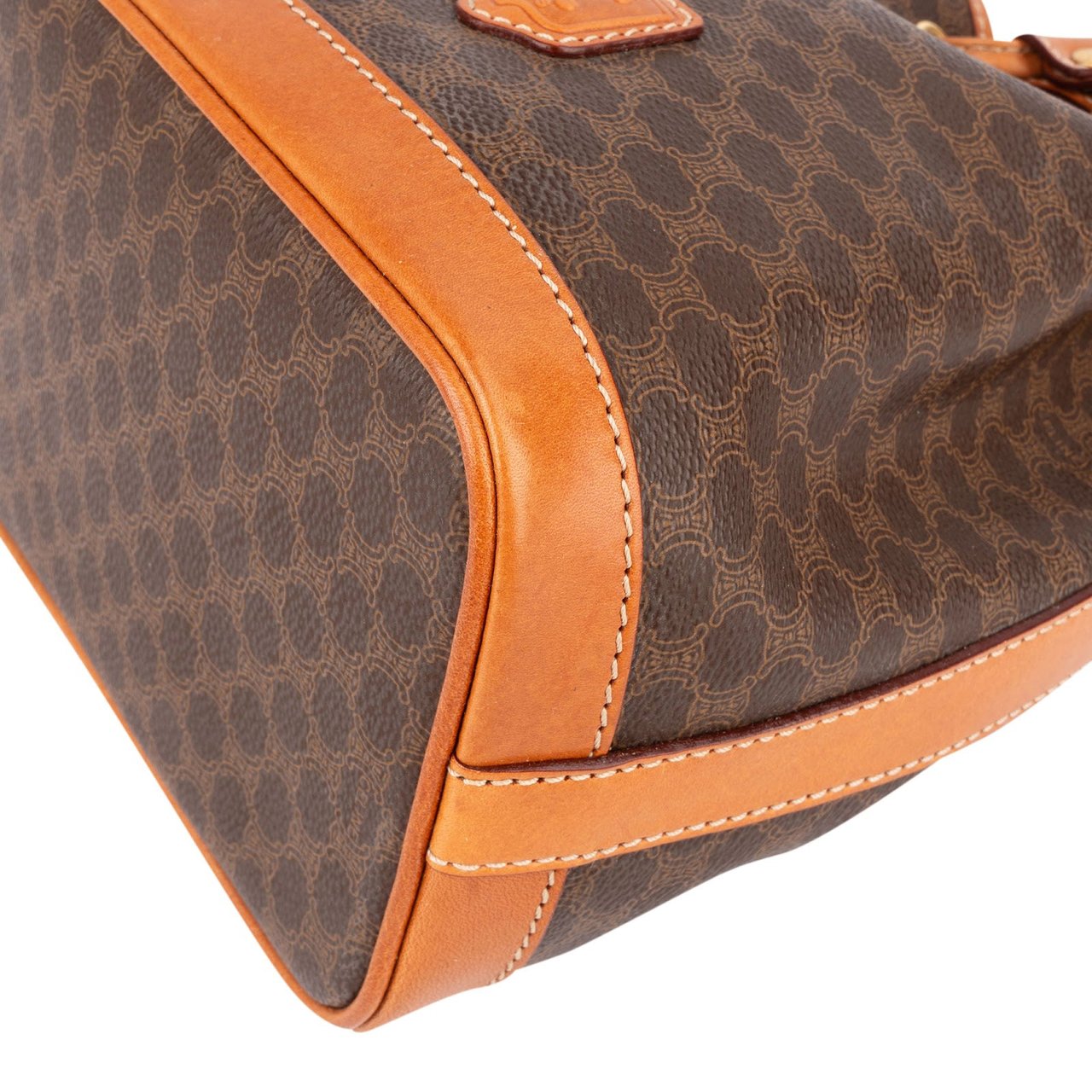 Celine Celine Macadam Monogram Drawstring Mini Bucket Crossbody Bag Bruin