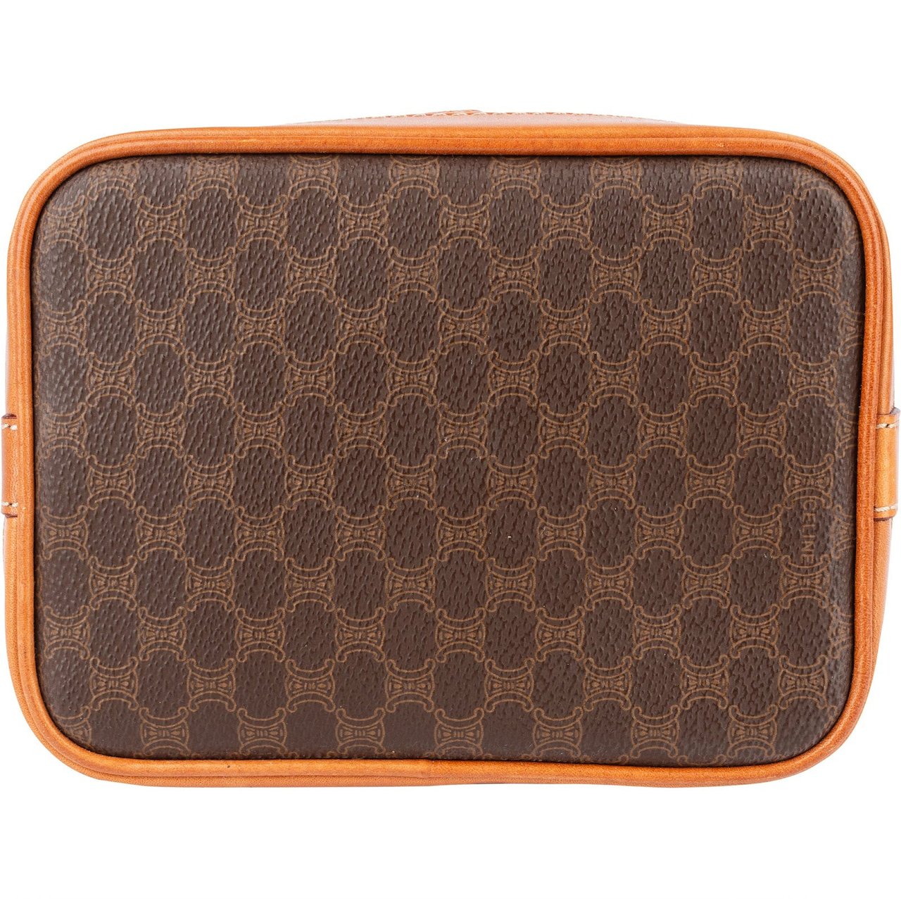 Celine Celine Macadam Monogram Drawstring Mini Bucket Crossbody Bag Bruin