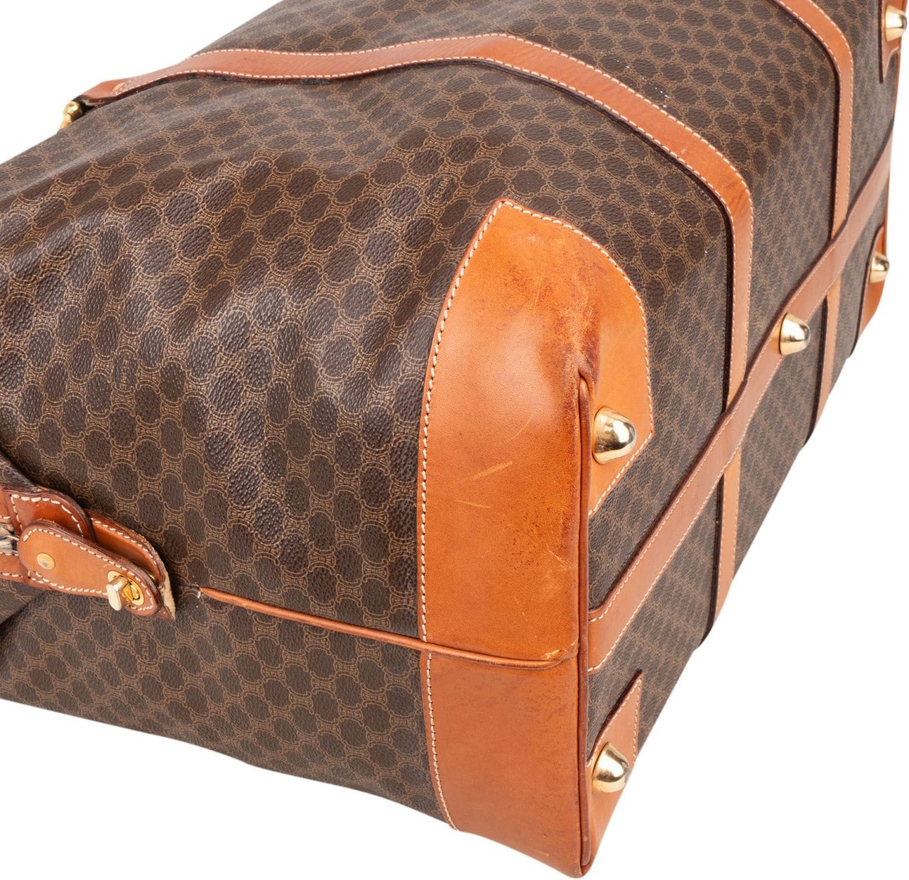 Celine Celine Macadam Canvas Vintage Travel Bag Bruin