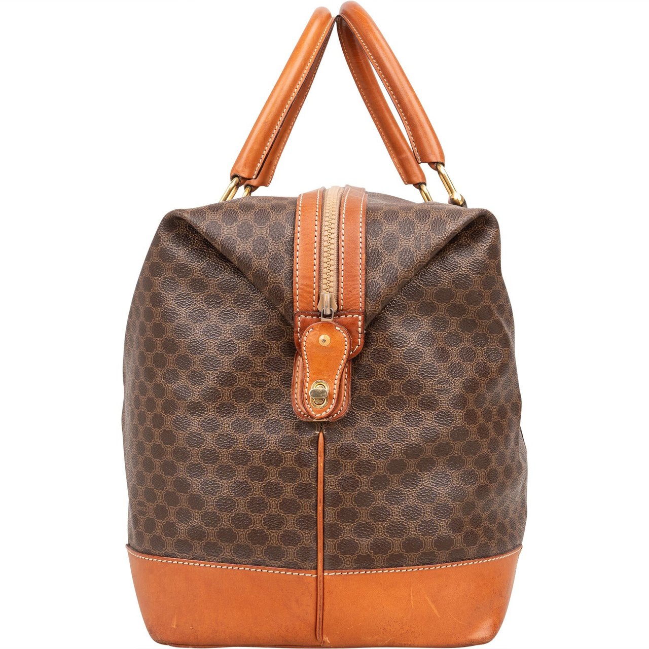 Celine Celine Macadam Canvas Vintage Travel Bag Bruin