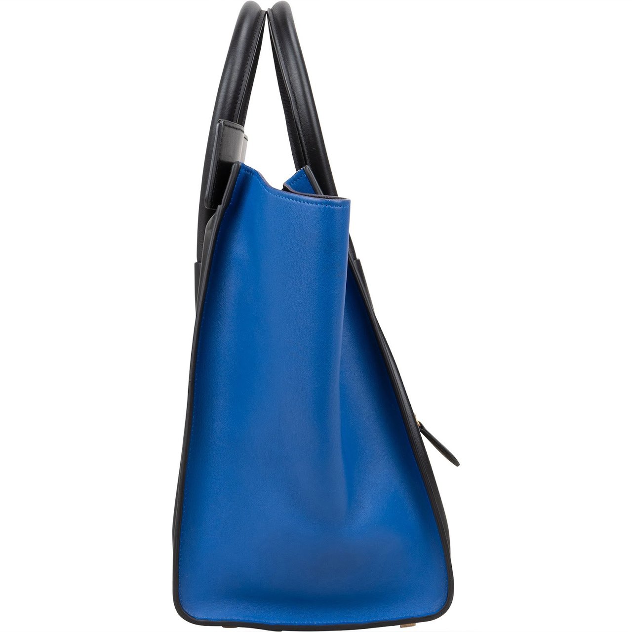 Celine Céline Tricolor Leather Luggage Handbag Zwart