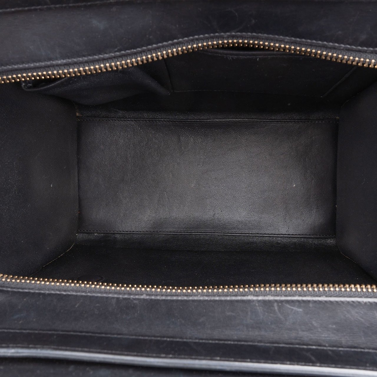 Celine Céline Tricolor Leather Luggage Handbag Zwart