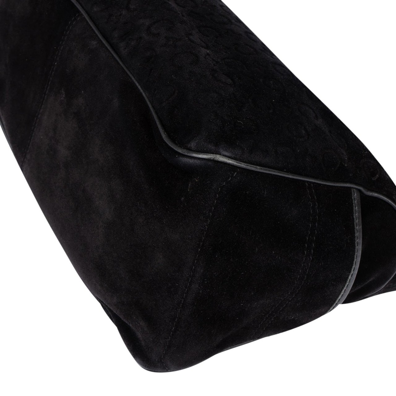 Celine Celine C Macadam Suede Boogie Handbag Zwart