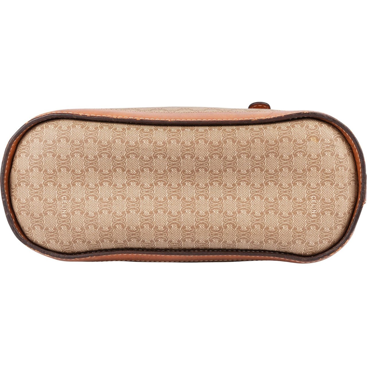 Celine Céline Macadam Monogram Tote Handbag Beige