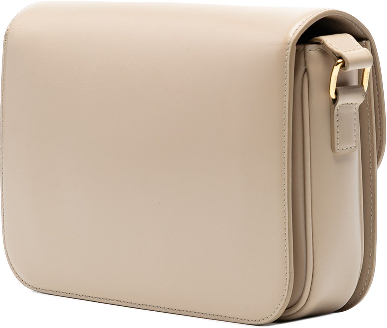 Celine Classique Shiny Calfskin Triomphe Crossbody Bruin