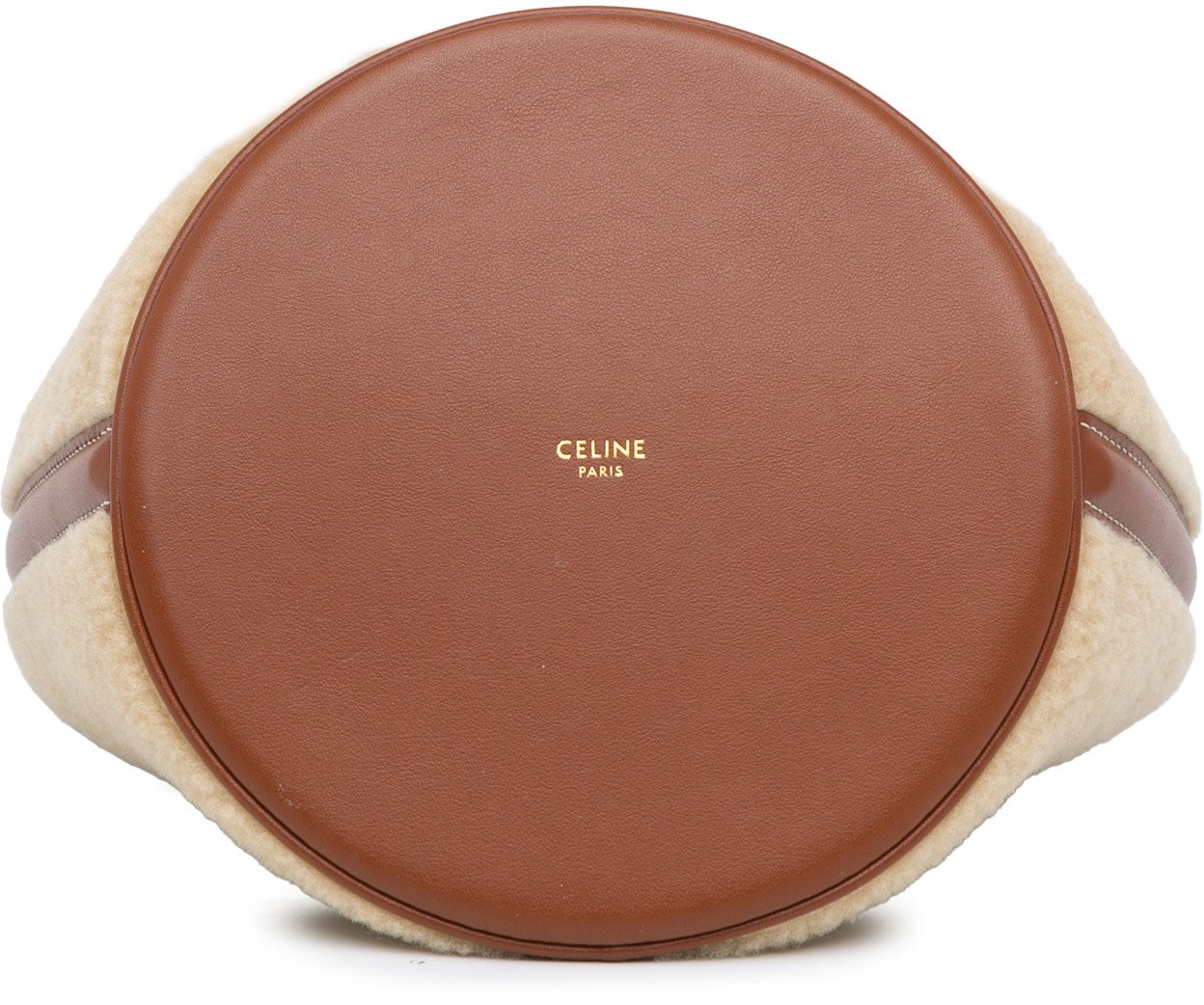 Celine Shearling Bucket 16 Bruin