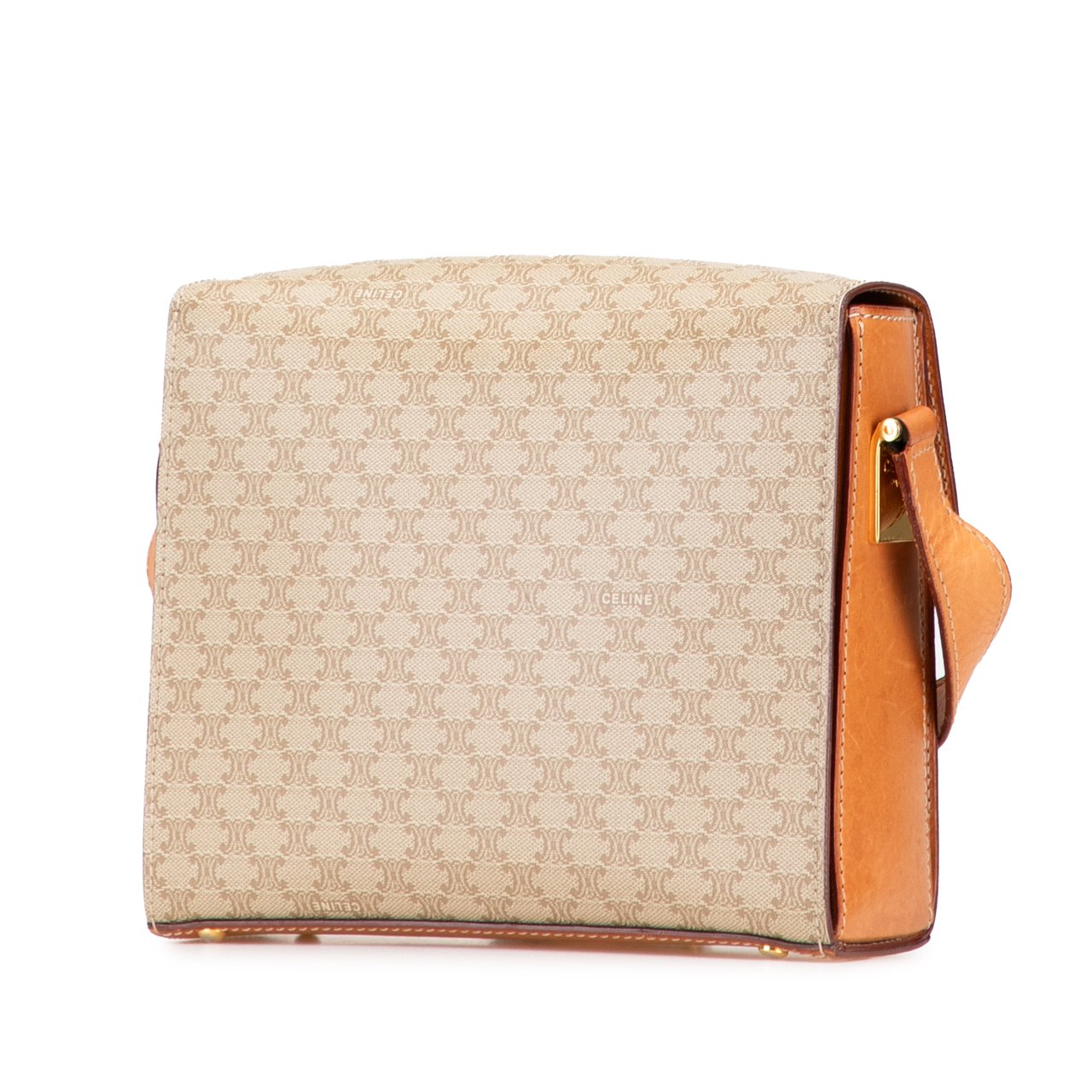 Celine Macadam Coated Canvas Crossbody Bruin