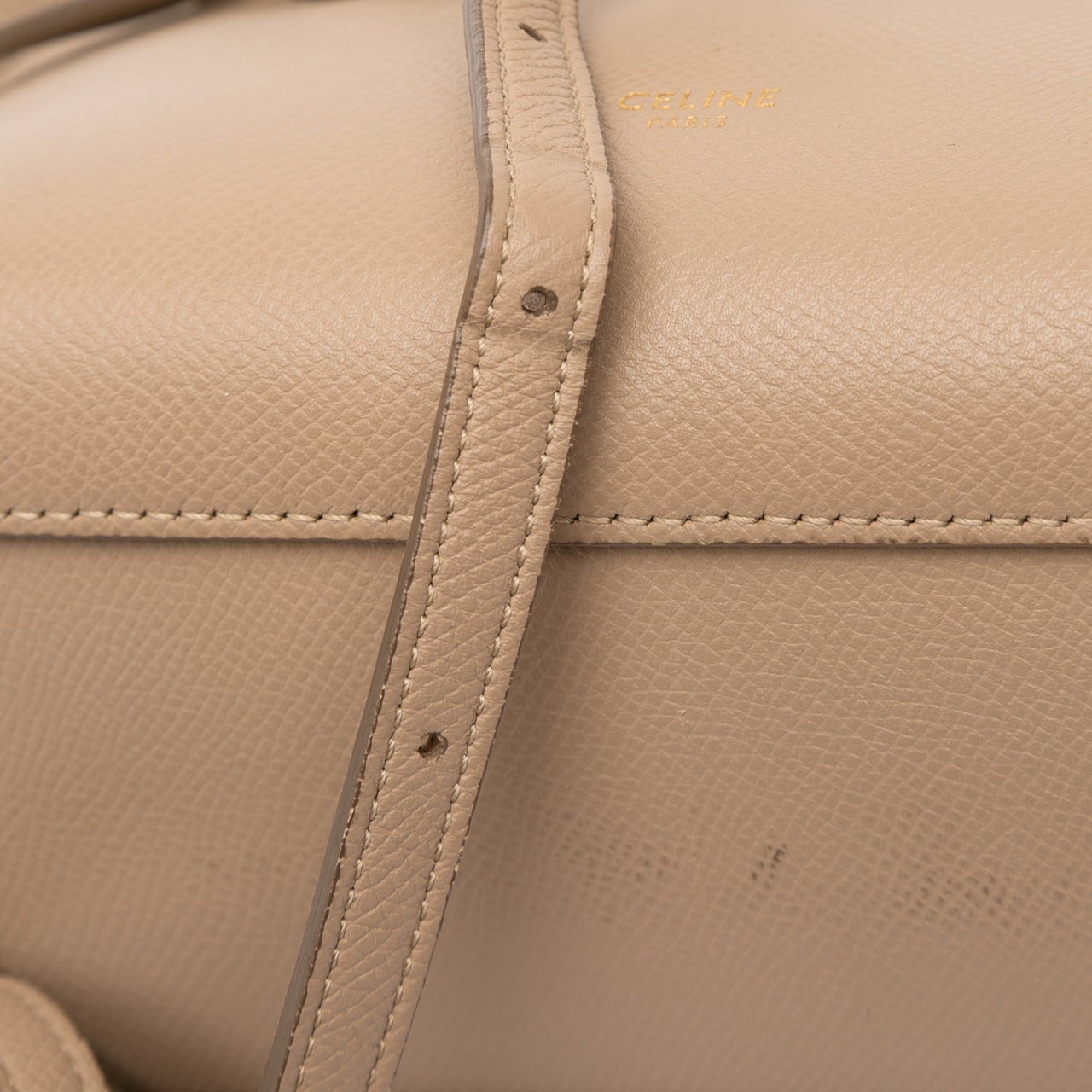 Celine Nano Grained Calfskin Belt Bag Bruin