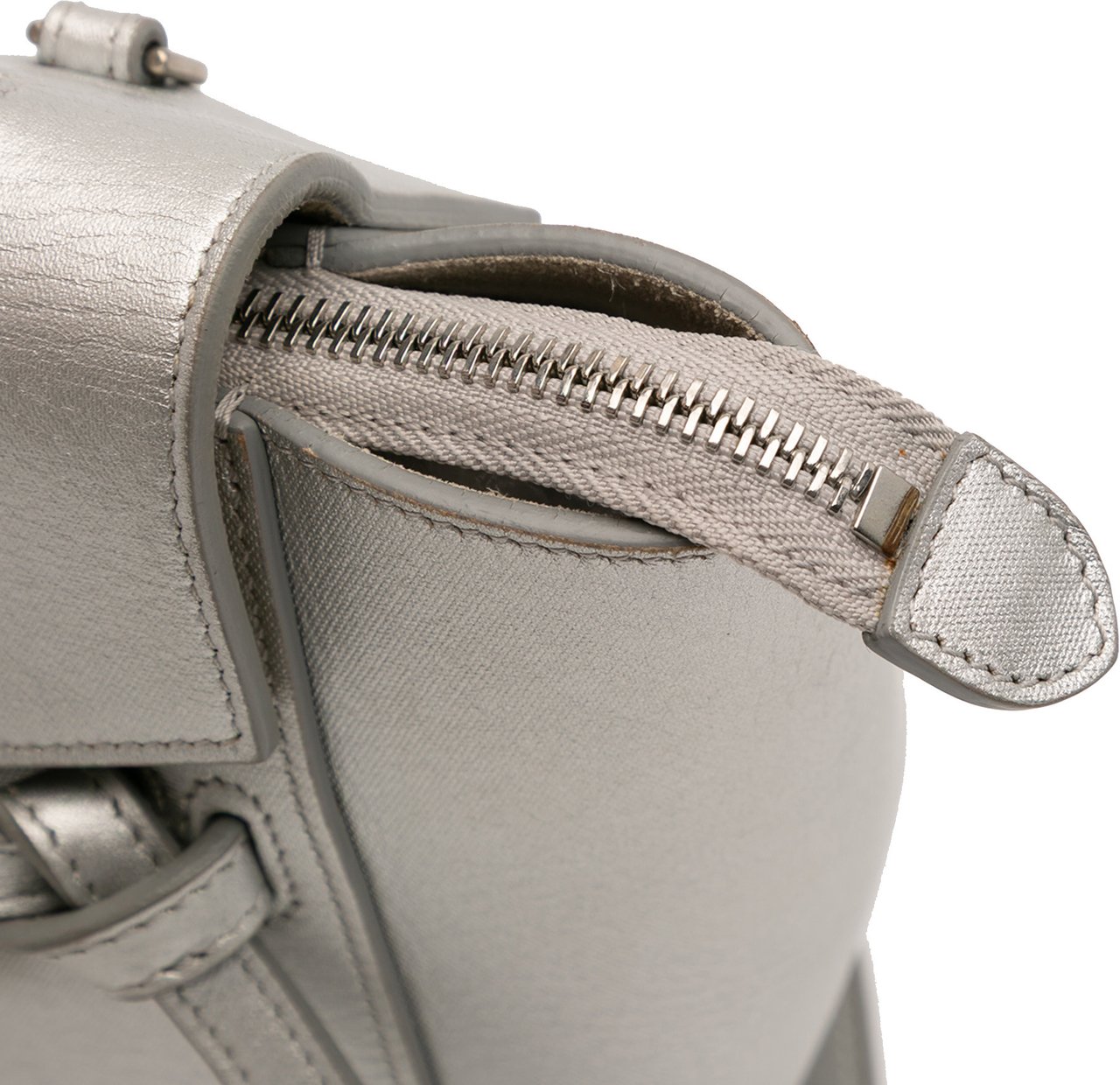 Celine Nano Laminated Calfskin Belt Bag Zilver