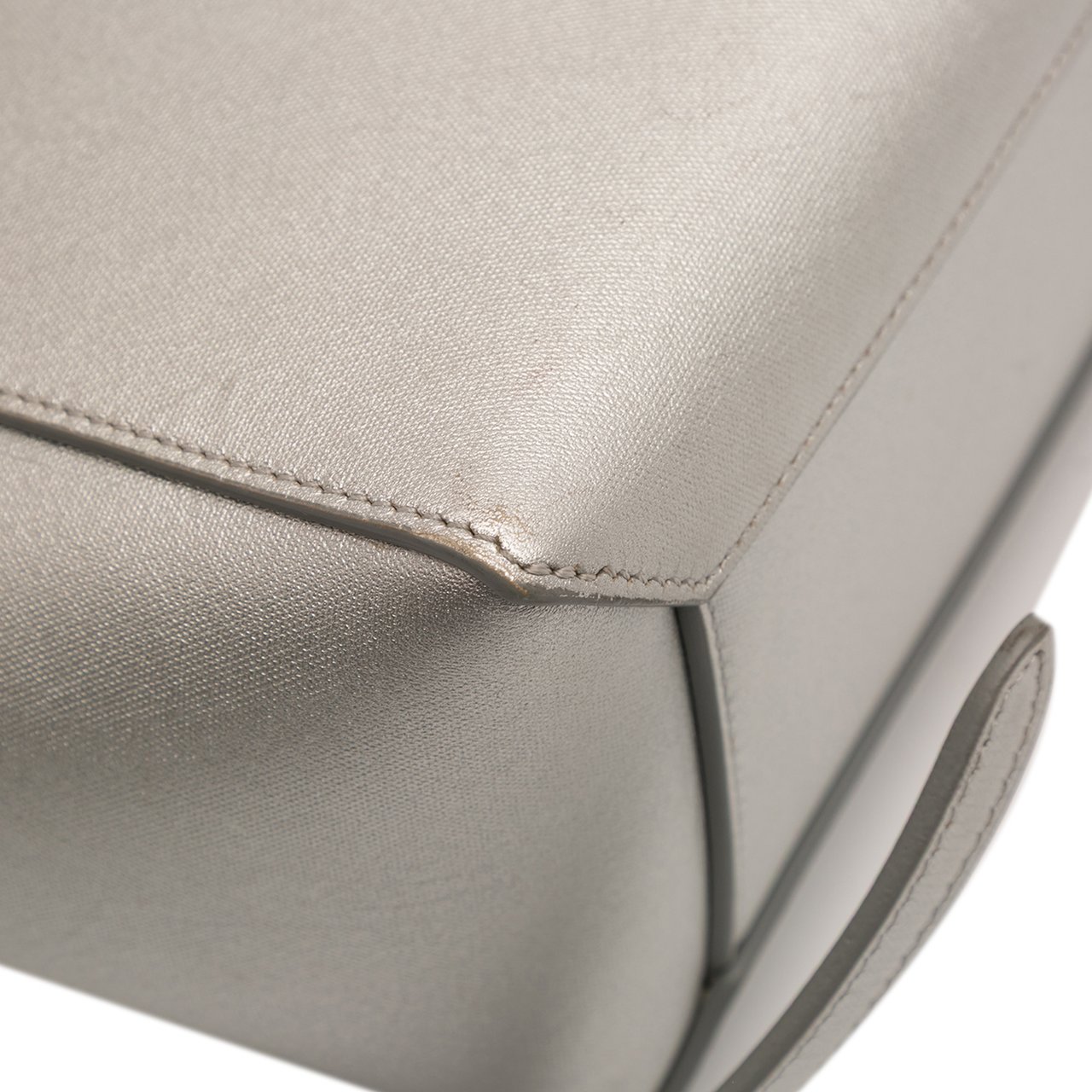 Celine Nano Laminated Calfskin Belt Bag Zilver