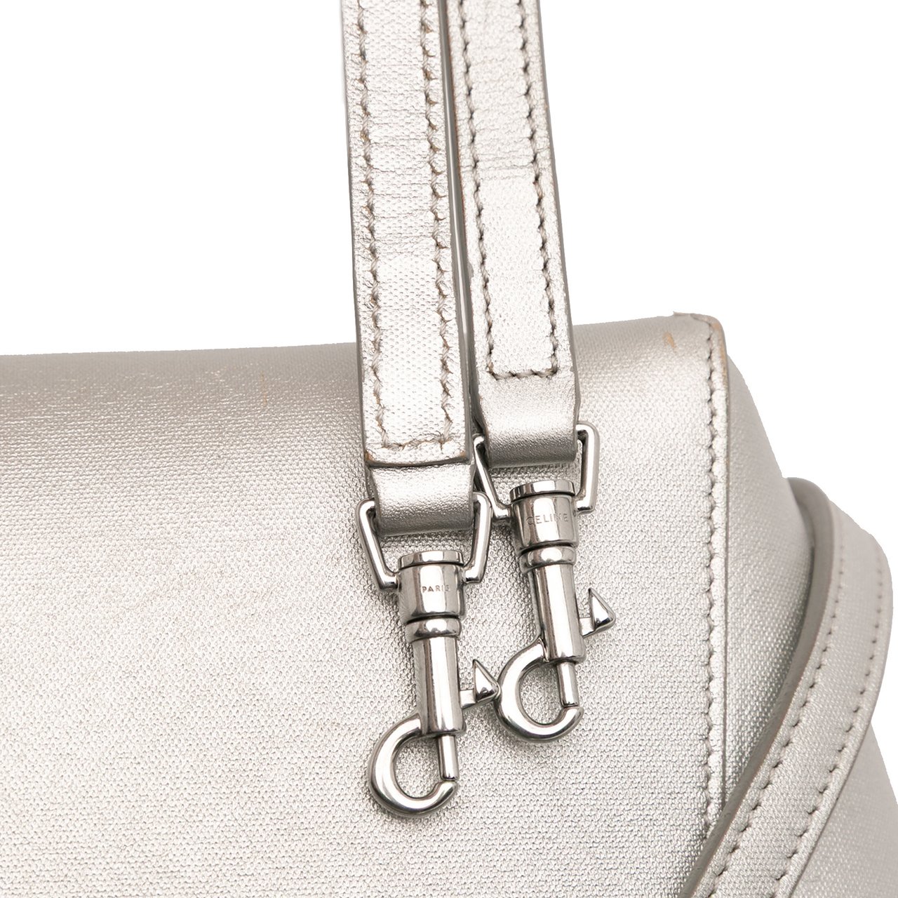Celine Nano Laminated Calfskin Belt Bag Zilver