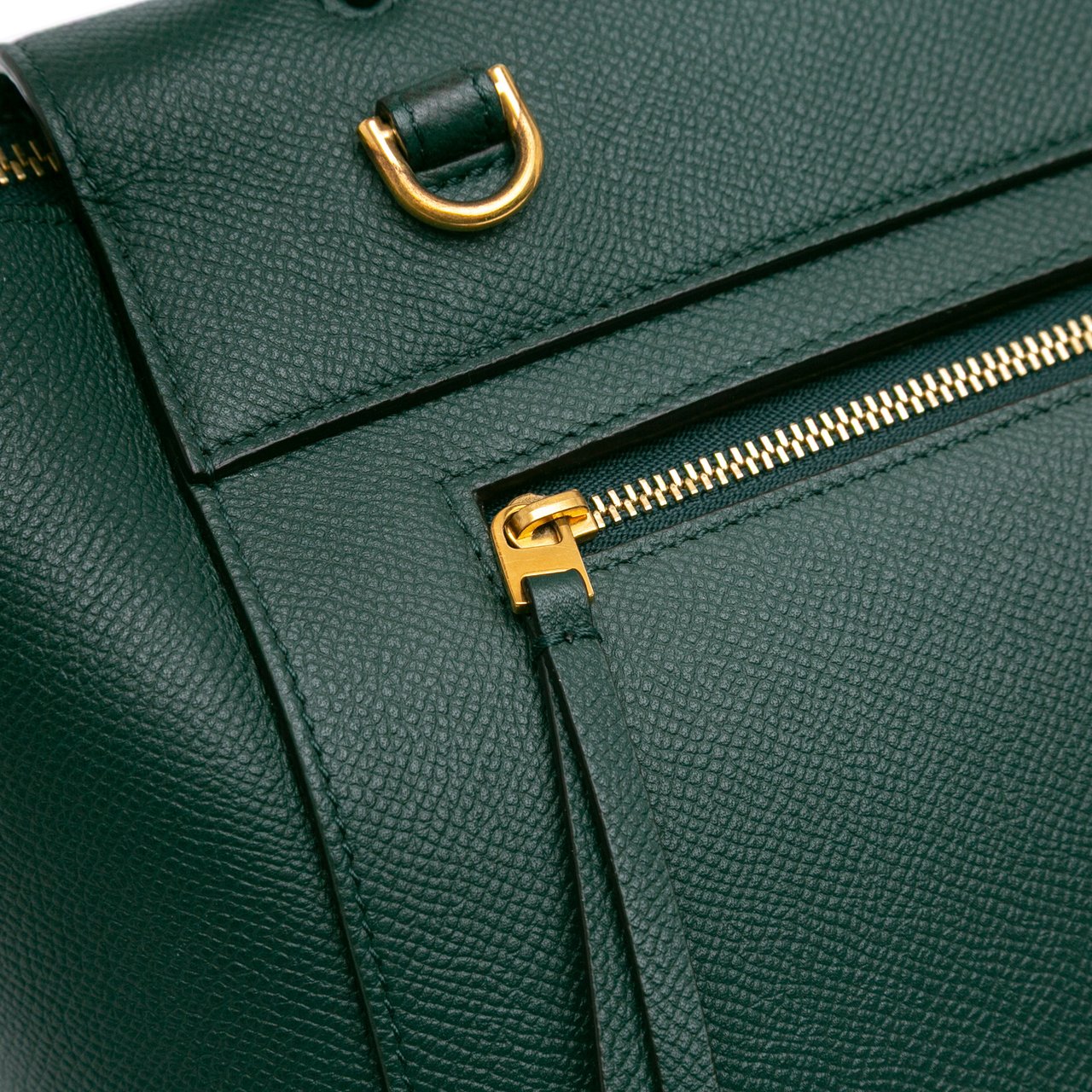 Celine Micro Grained Calfskin Belt Bag Groen
