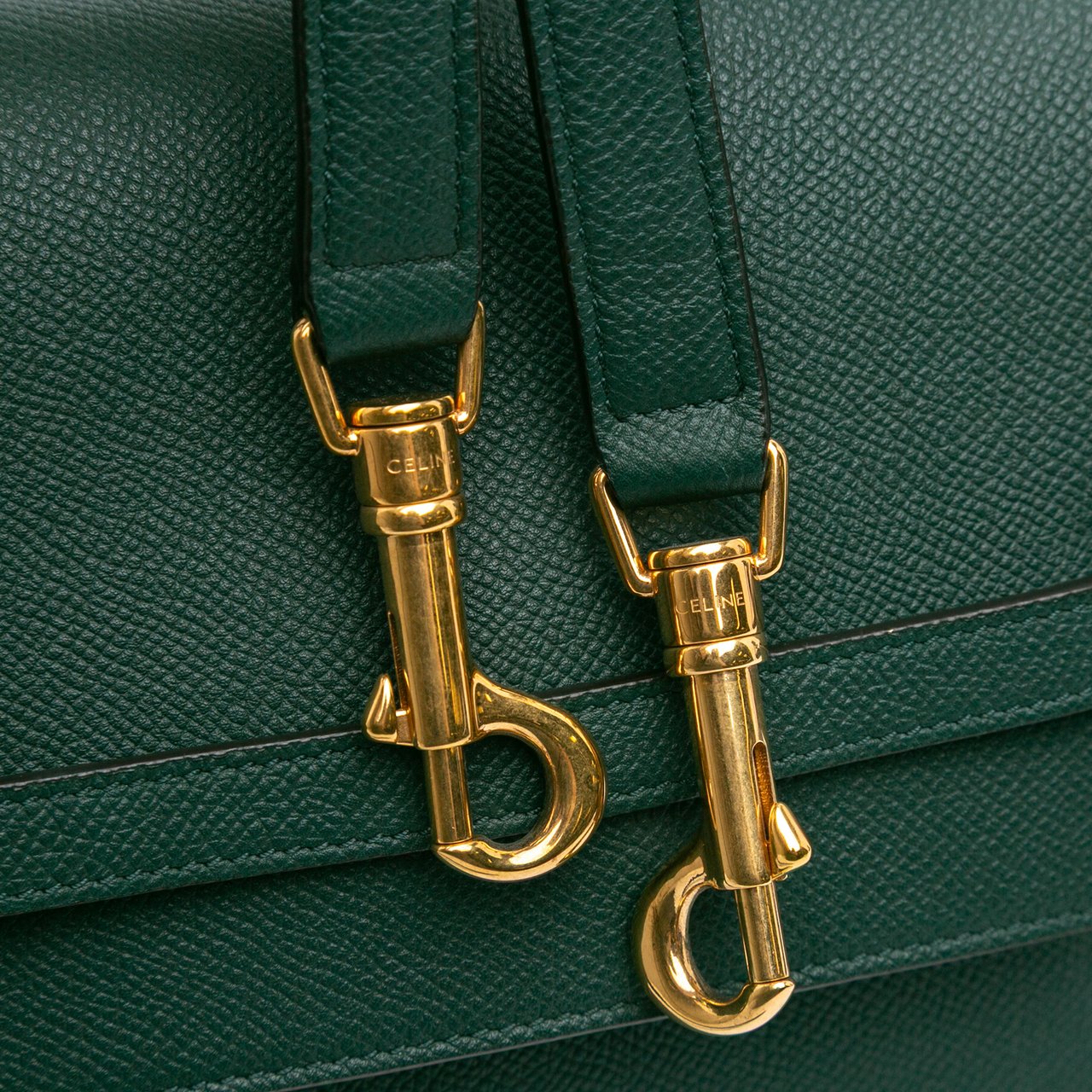 Celine Micro Grained Calfskin Belt Bag Groen