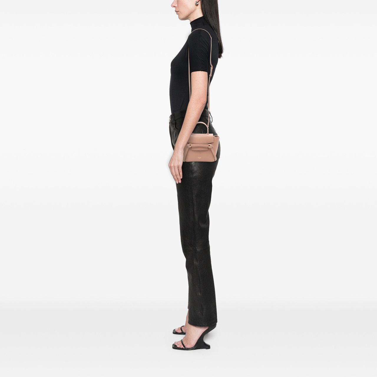 Celine Pico Grained Calfskin Belt Bag Bruin