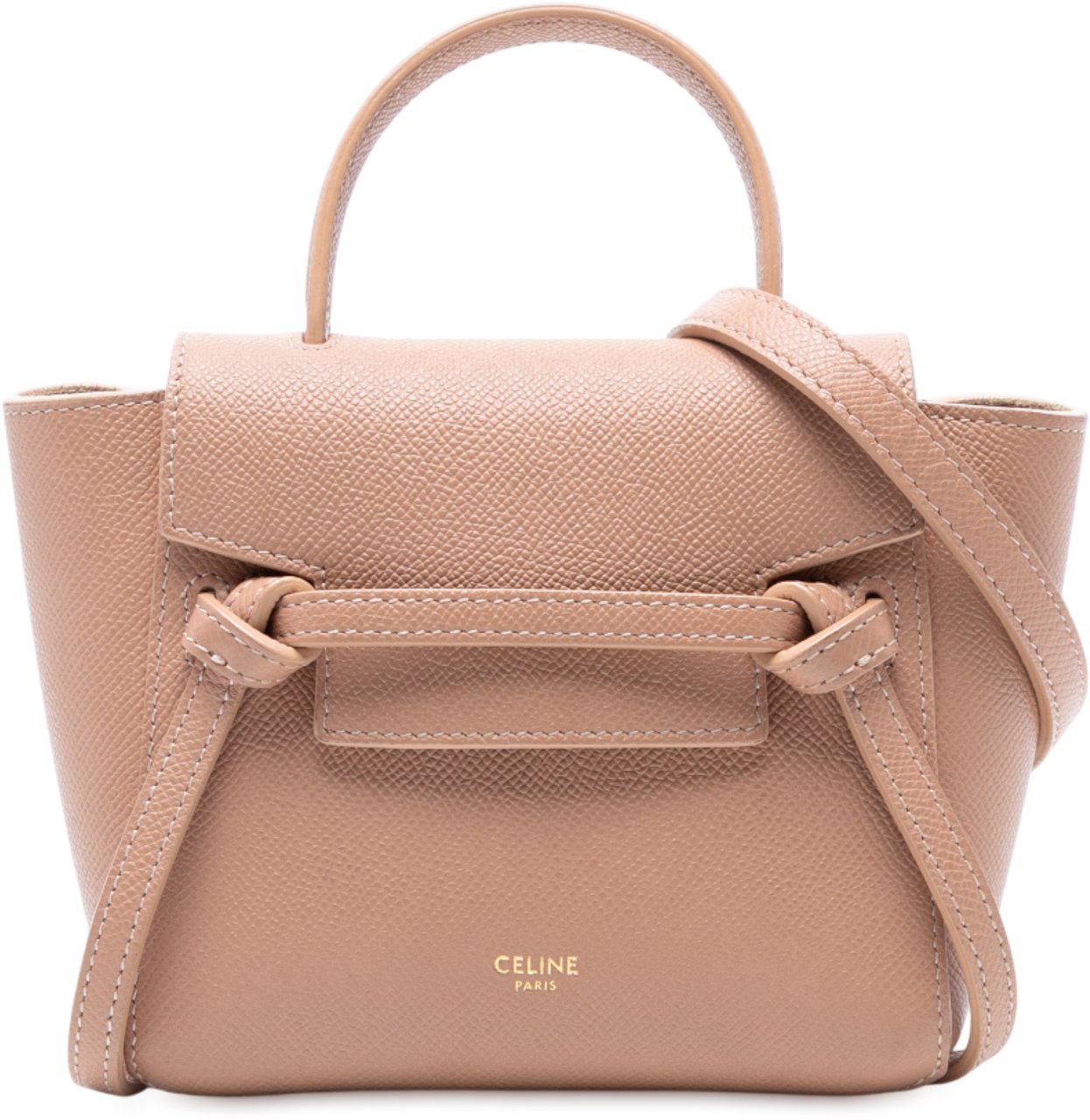 Celine Pico Grained Calfskin Belt Bag Bruin