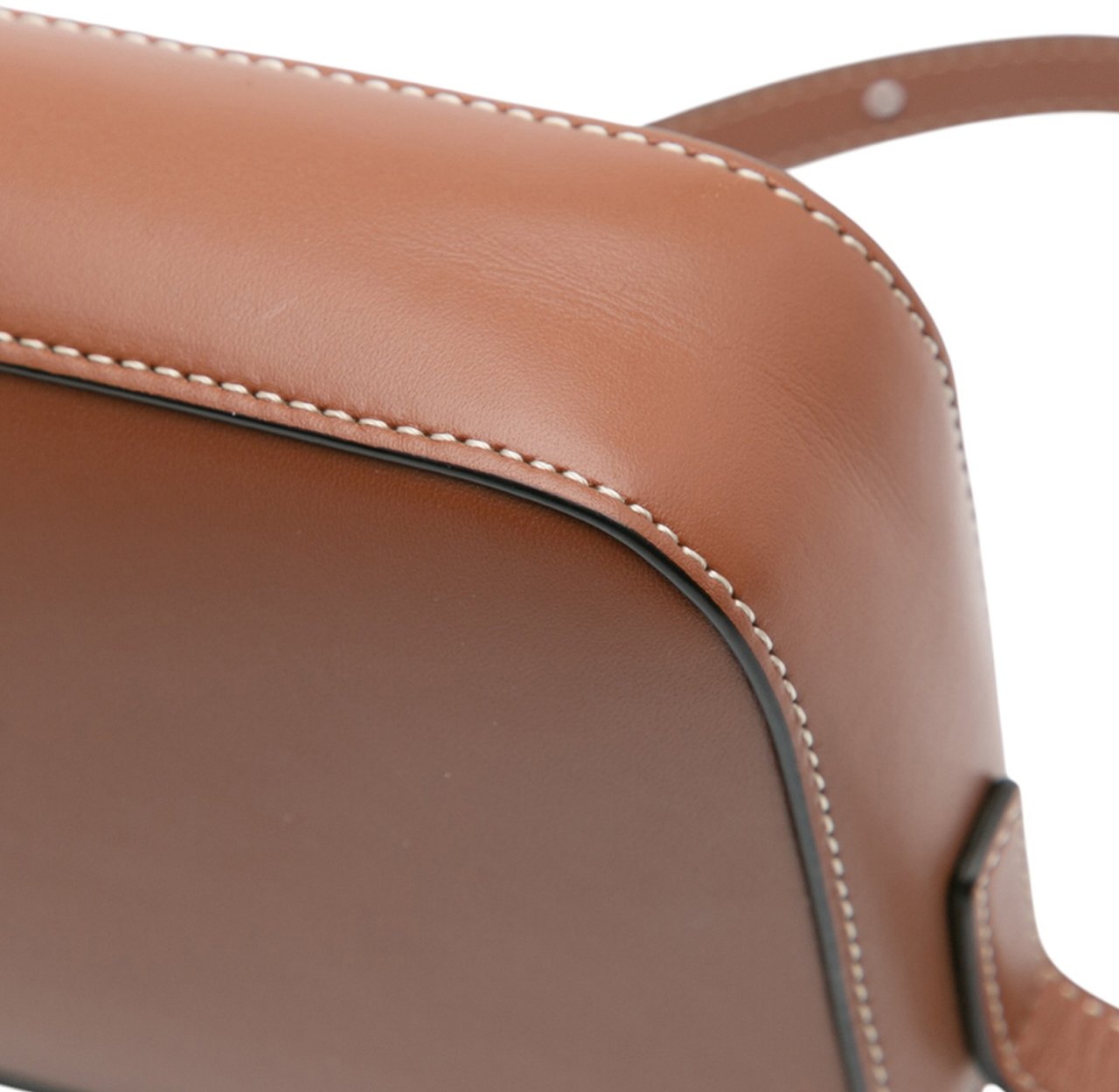Celine Mini Calfskin Cuir Triomphe Camera Shoulder Bag Bruin