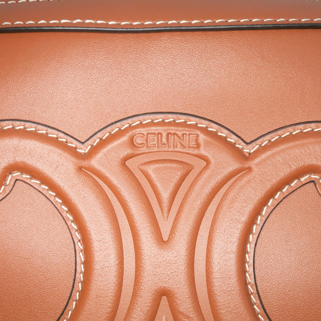 Celine Mini Calfskin Cuir Triomphe Camera Shoulder Bag Bruin