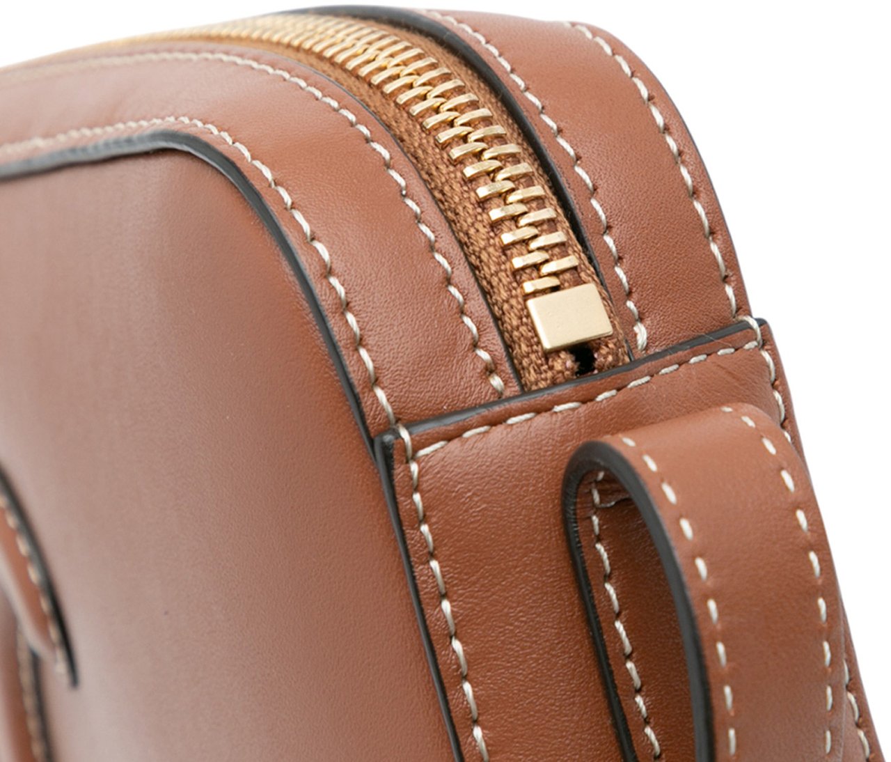 Celine Mini Calfskin Cuir Triomphe Camera Shoulder Bag Bruin