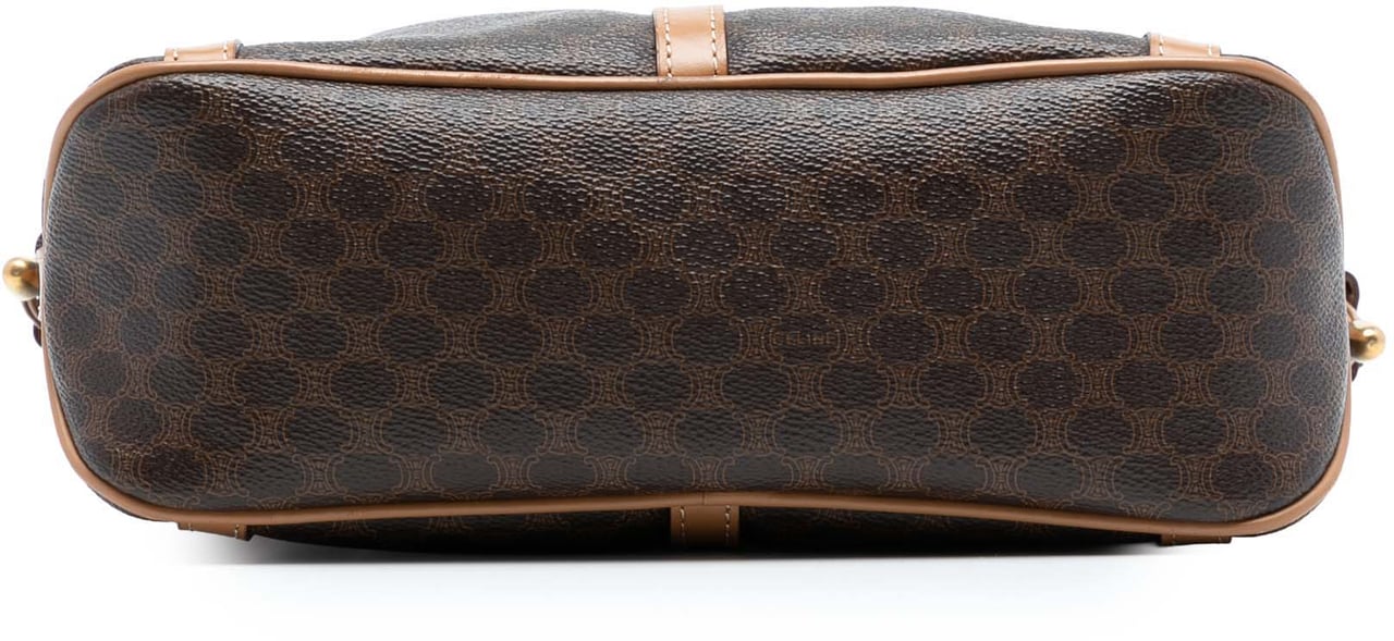 Celine Macadam Coated Canvas Drawstring Crossbody Bruin