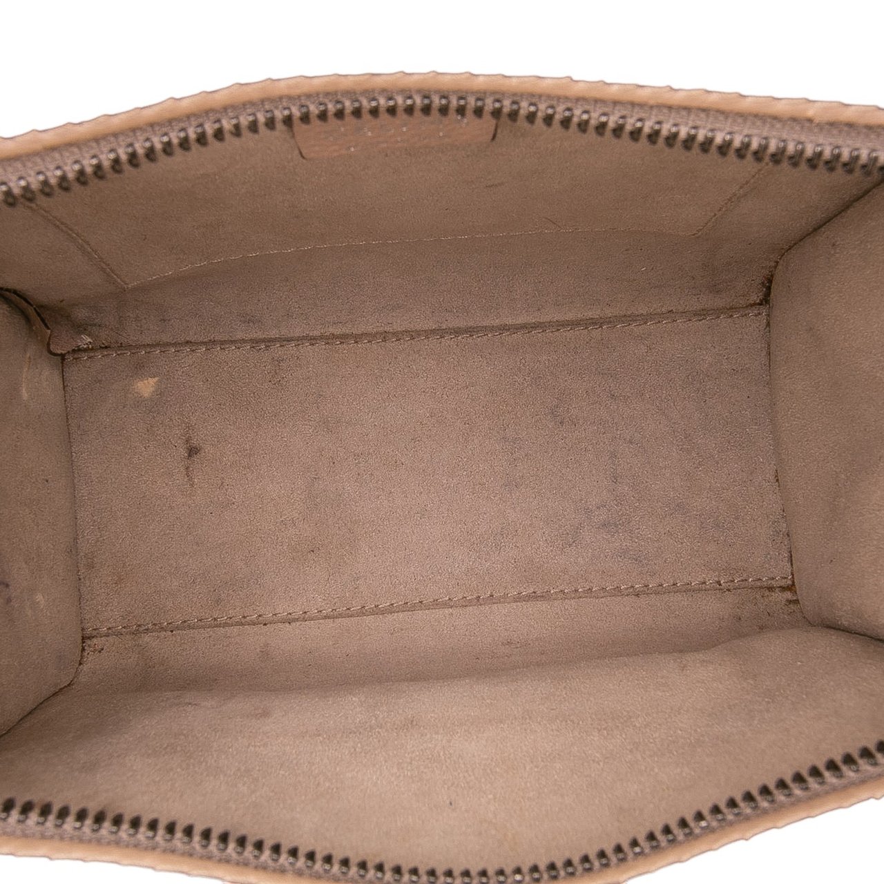 Celine Nano Leather Luggage Tote Bruin