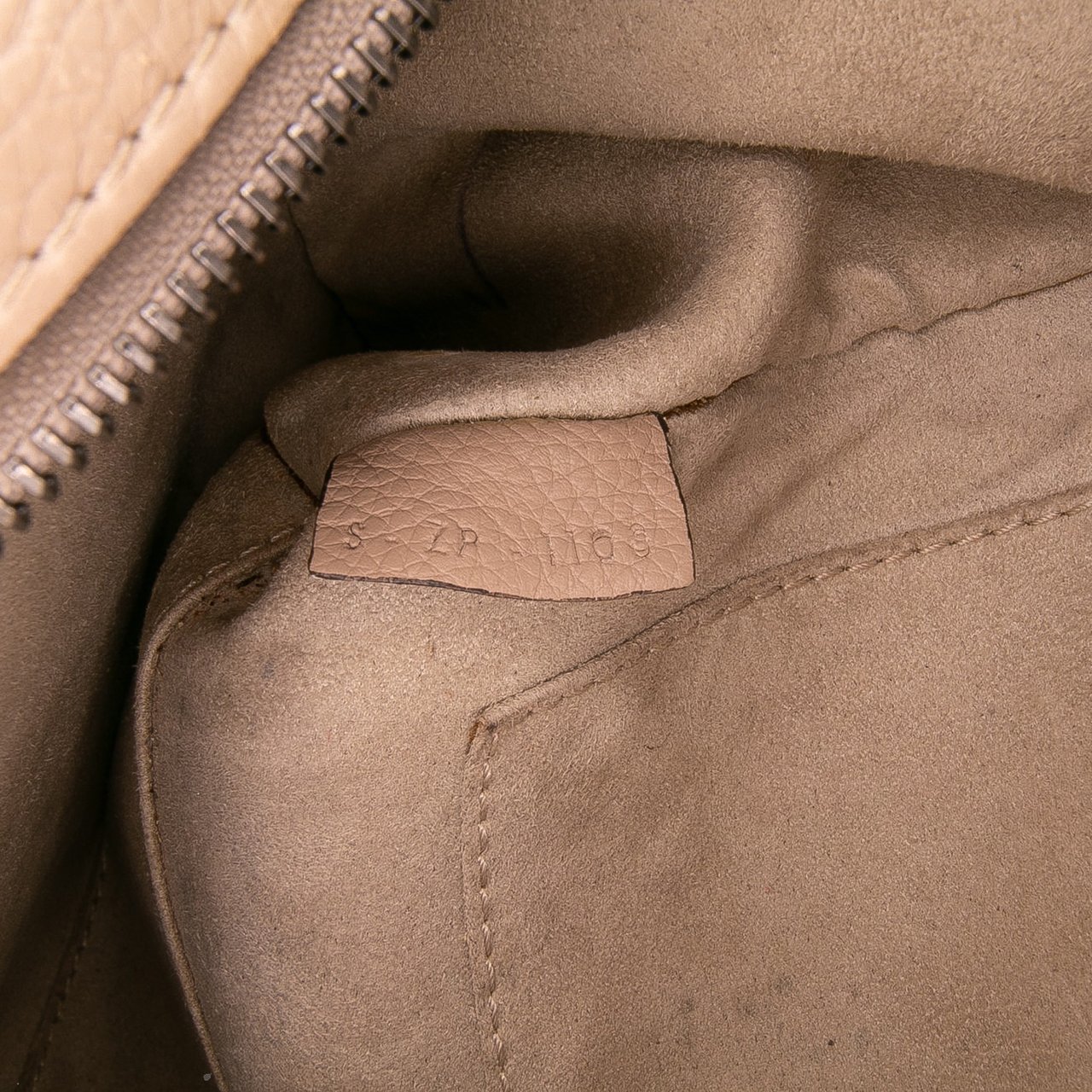 Celine Nano Leather Luggage Tote Bruin