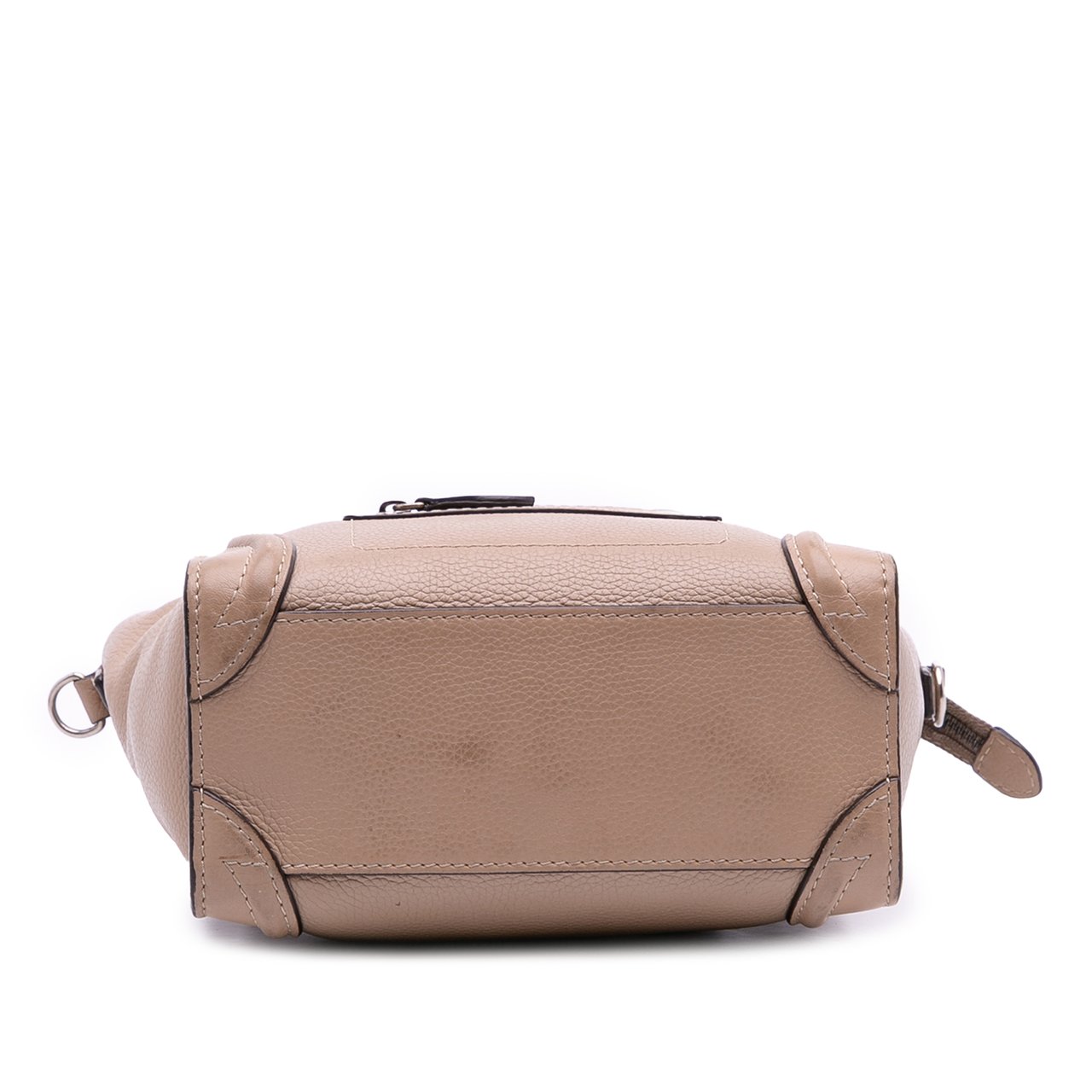 Celine Nano Leather Luggage Tote Bruin