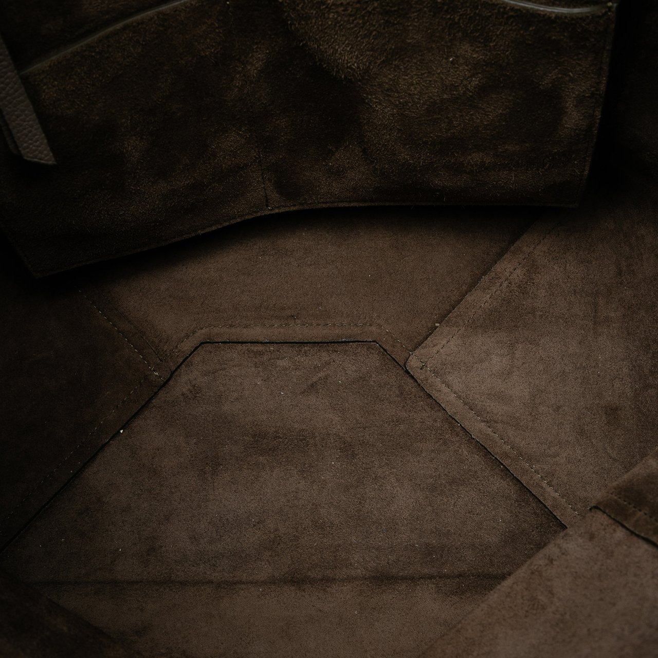 Celine Small Leather Phantom Cabas Tote Bruin