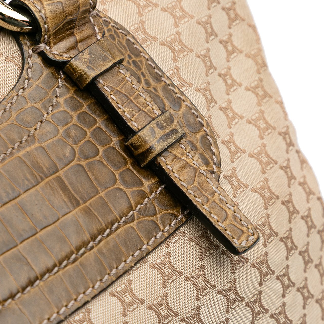 Celine Macadam Canvas Boogie Handbag Bruin