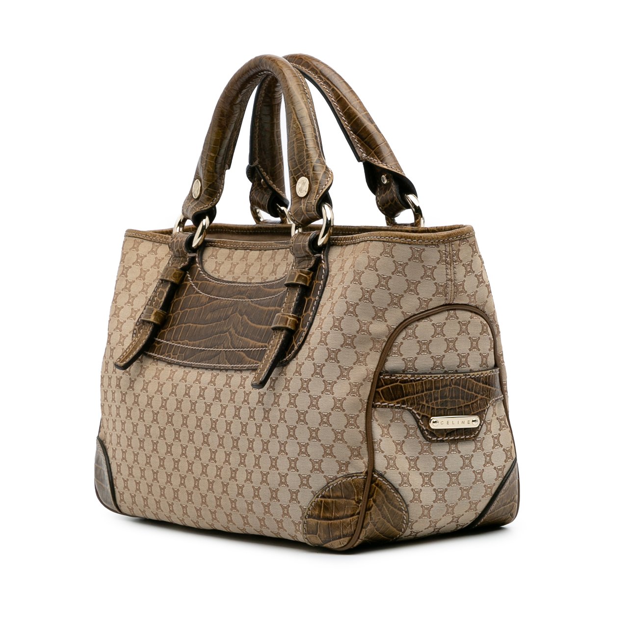Celine Macadam Canvas Boogie Handbag Bruin
