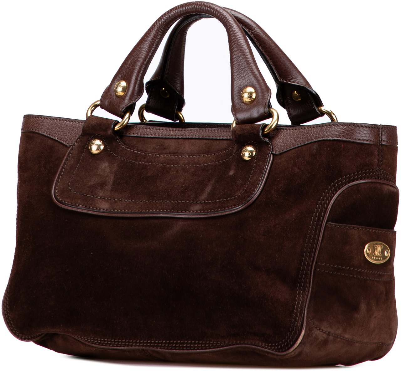 Celine Suede Boogie Handbag Bruin
