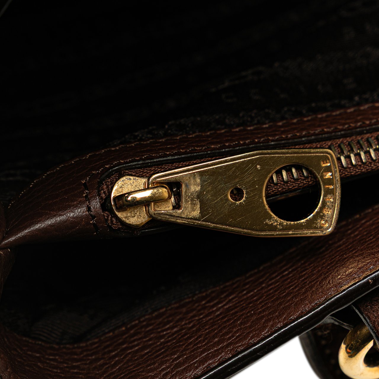 Celine Suede Boogie Handbag Bruin