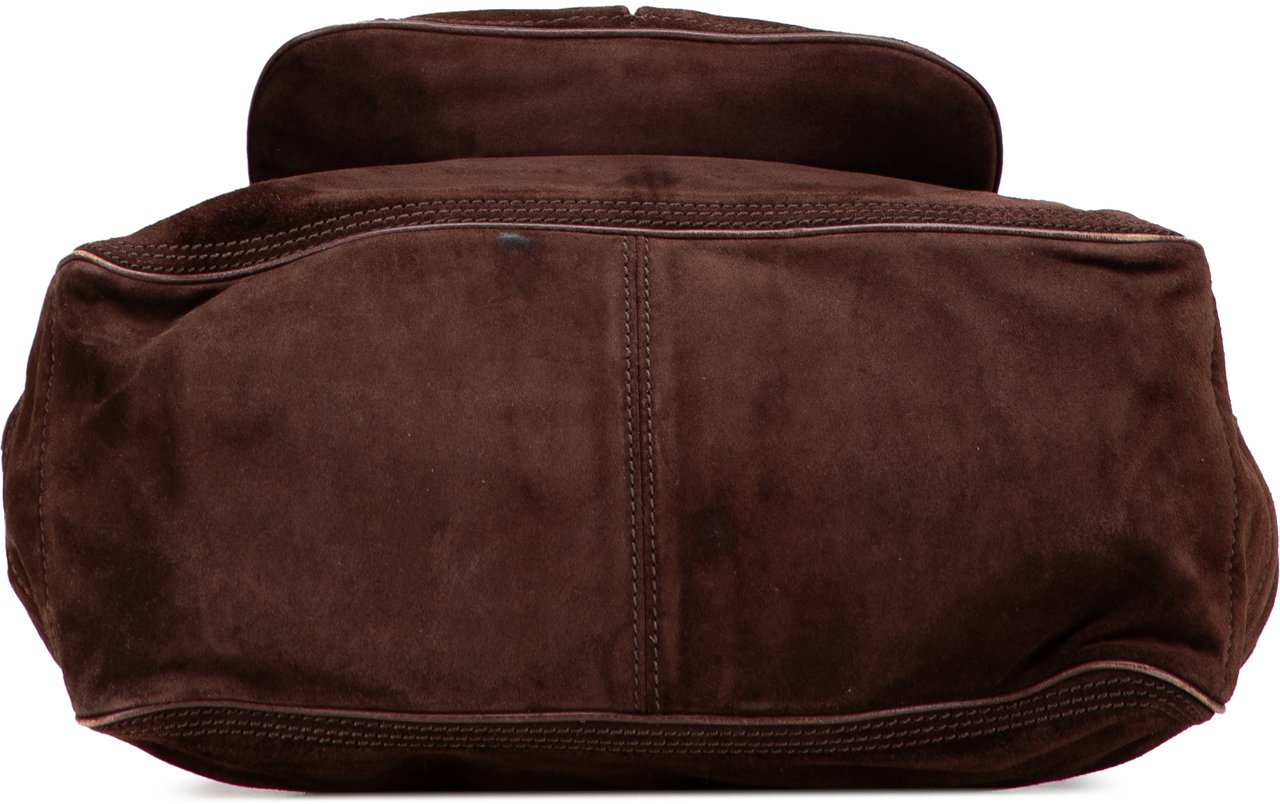 Celine Suede Boogie Handbag Bruin