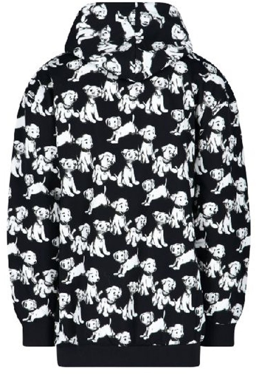 Celine Hooded Printed Dogs Sweatshirt Zwart