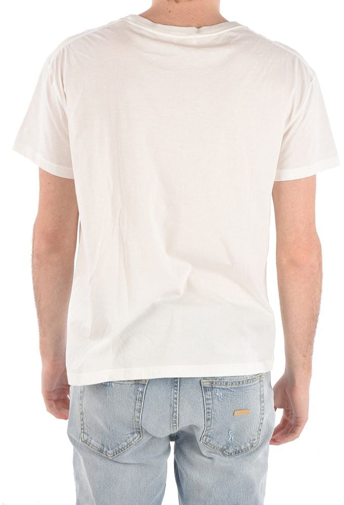 Celine Celine White Cotton T-Shirt Wit