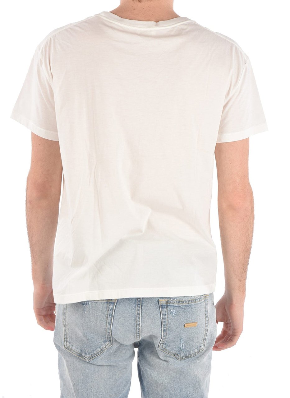 Celine Printed Cotton T-Shirt Wit