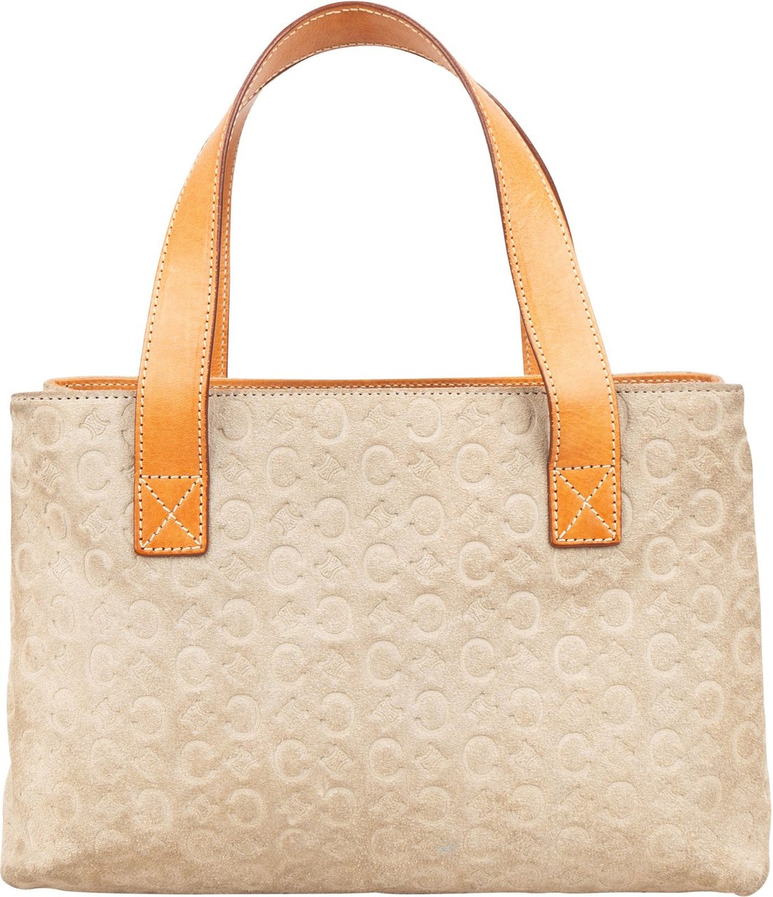 Celine Celine Suede Monogram Macadam Handbag Beige