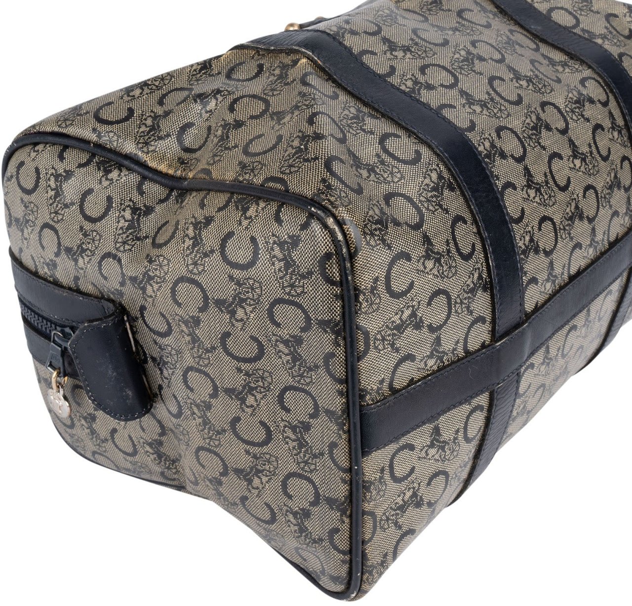 Celine Celine Macadam Canvas Boston Handbag Zwart