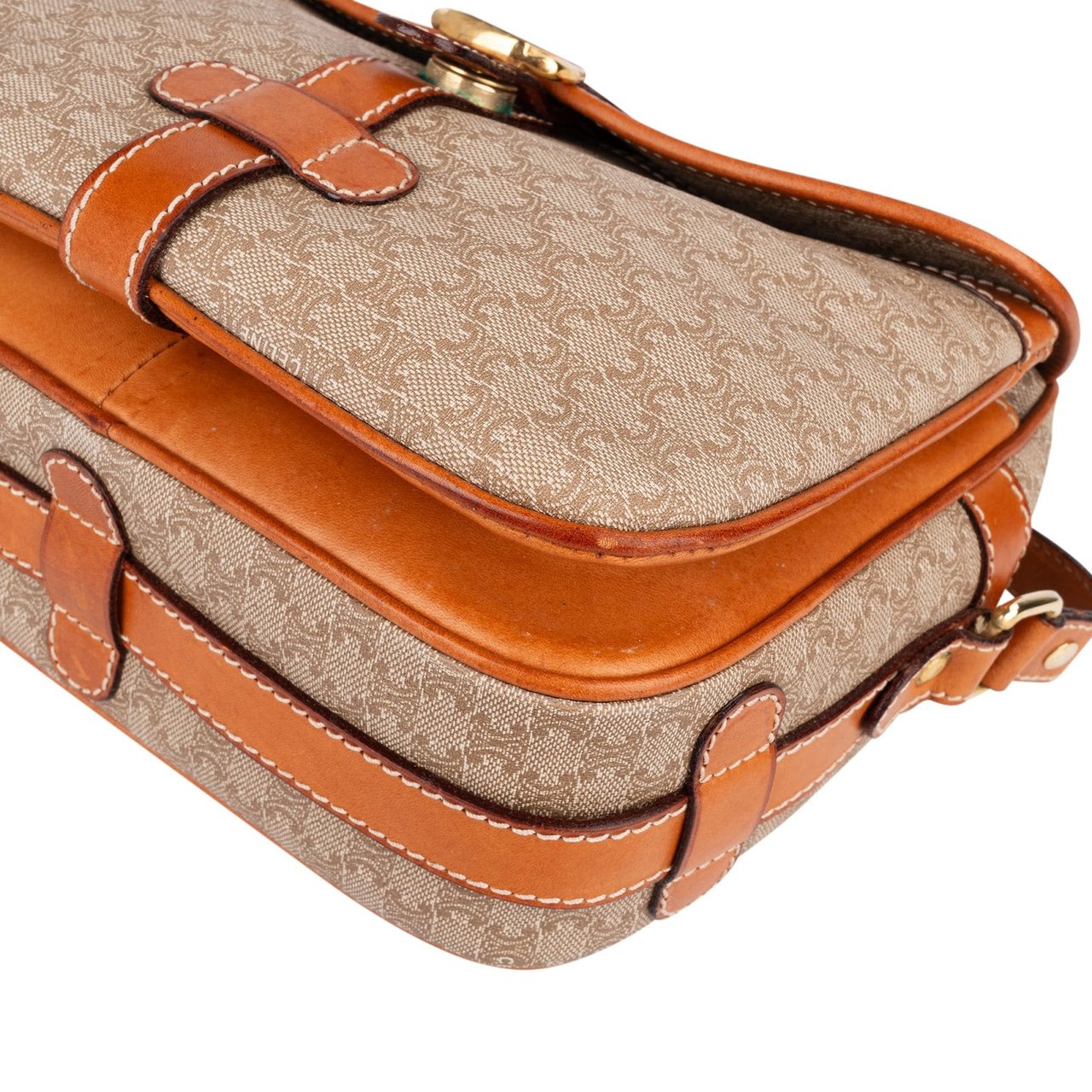 Celine Celine Monogram Macadam Crossbody Bag Bruin