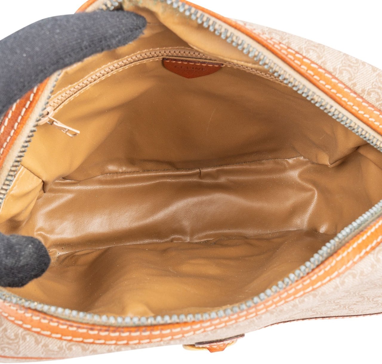 Celine Celine Monogram Macadam Crossbody Bag Bruin