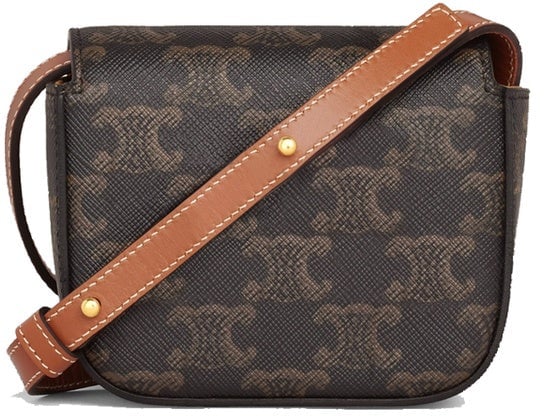 Celine Celine Mini Claude Triomphe Crossbody Bruin