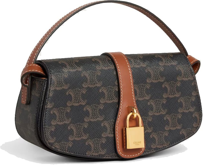 Celine Celine Triomphe Tabou Shoulder Bag Bruin