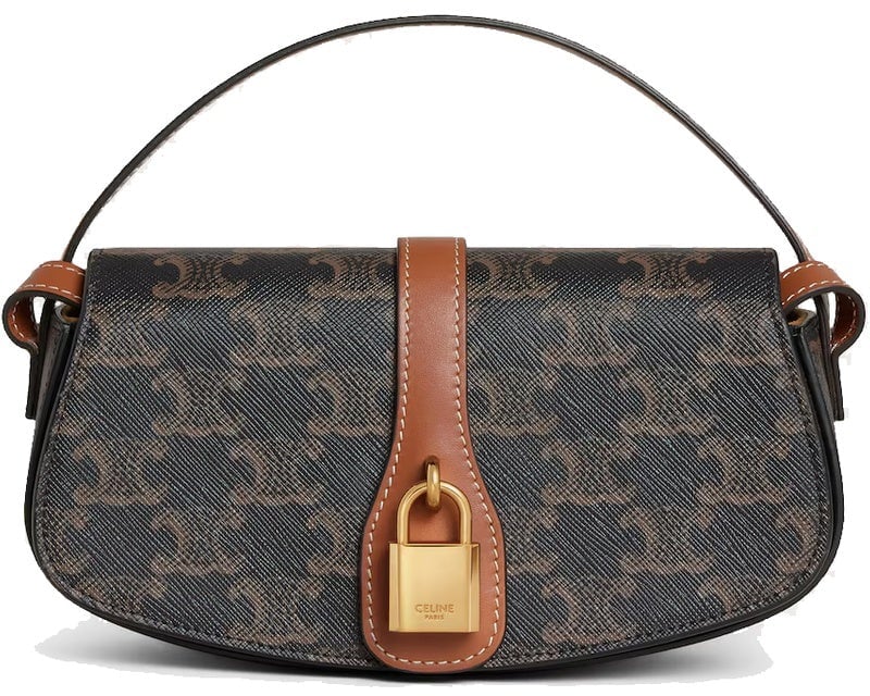 Celine Celine Triomphe Tabou Shoulder Bag Bruin